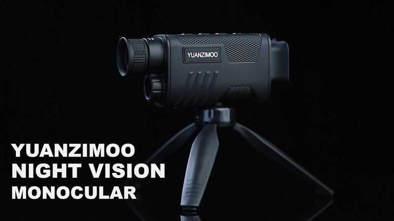 Upgraded Night Vision Monocular Digital Infrared Monocular Telescope for 100% Darkness with 8X Zoom 2000mAh Rechargeable Battery Tripod 32 GB SD Card & Card Reader, for Adult Hunting Camping Black