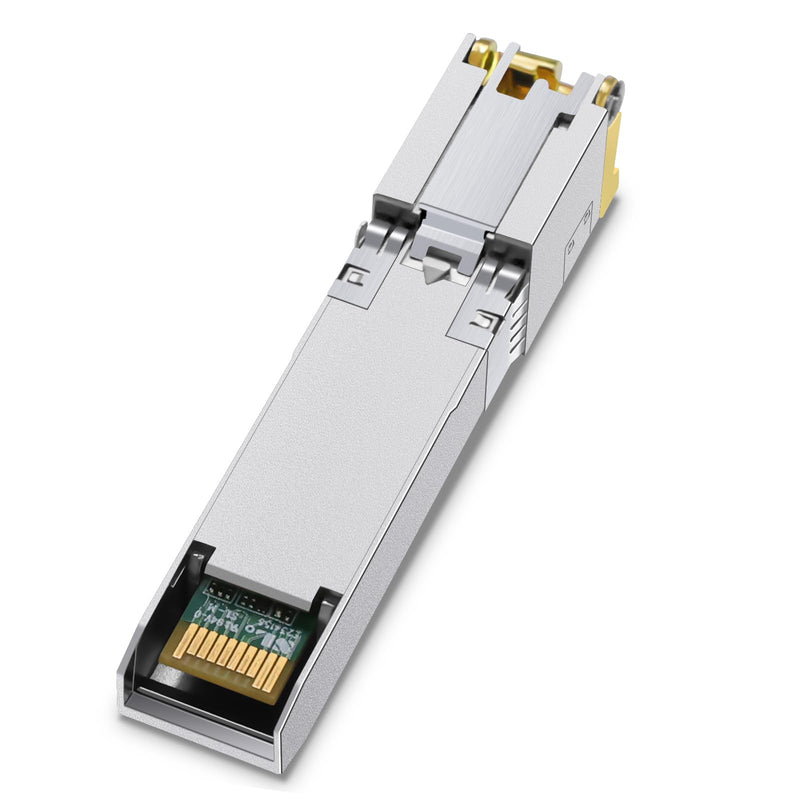 10GBASE-T SFP+ RJ45 Network Transceiver Module, 10Gb SFP to RJ-45 Copper Mini GBIC Low Working Temp Compatible with Cisco SFP-10G-T-S, Ubiquiti, Open Switch (1) x1