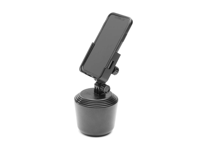 WeatherTech CupFone Two View – Adjustable, Universal Cup Holder Phone Mount Car & Truck Accessory – Best Design for iPhone & Smartphone Charging – Black Plastic Knobs