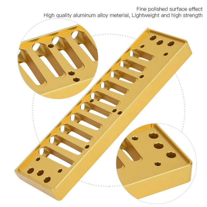 [AUSTRALIA] - Harmonica Comb, Aluminum Alloy Comb Harmonica Part for Hohne SP20 Blues HormonicaComb Accessory 10 Hole Blues Harp Comb(gold) gold 
