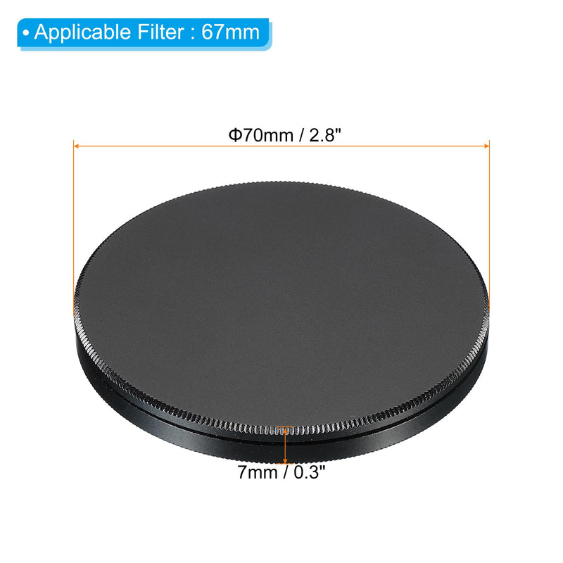 [AUSTRALIA] - PATIKIL 67mm Lens Cap, Camera Lens Cap Cover Universal Lens Filter Stack Cap Front Metal Protective Case Cover with Cleaning Cloth for Photography Camera Filter 
