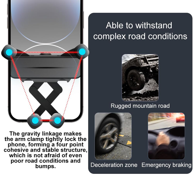 Car Phone Holder for Nissan Rogue 2008-2013 Auto Accessories | Auto Lock Hands Free Cell Phone Mount Car fits for iPhone & All Smartphones