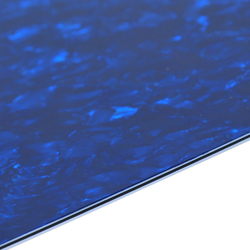 [AUSTRALIA] - 3 Ply Guitar Pickguard 29x43cm DIY Blank Guitar Bass Pickguard Scratch Plate Material Sheet for Strat Tele Electric Guitar Jazz Precision Bass (Blue pearl) 