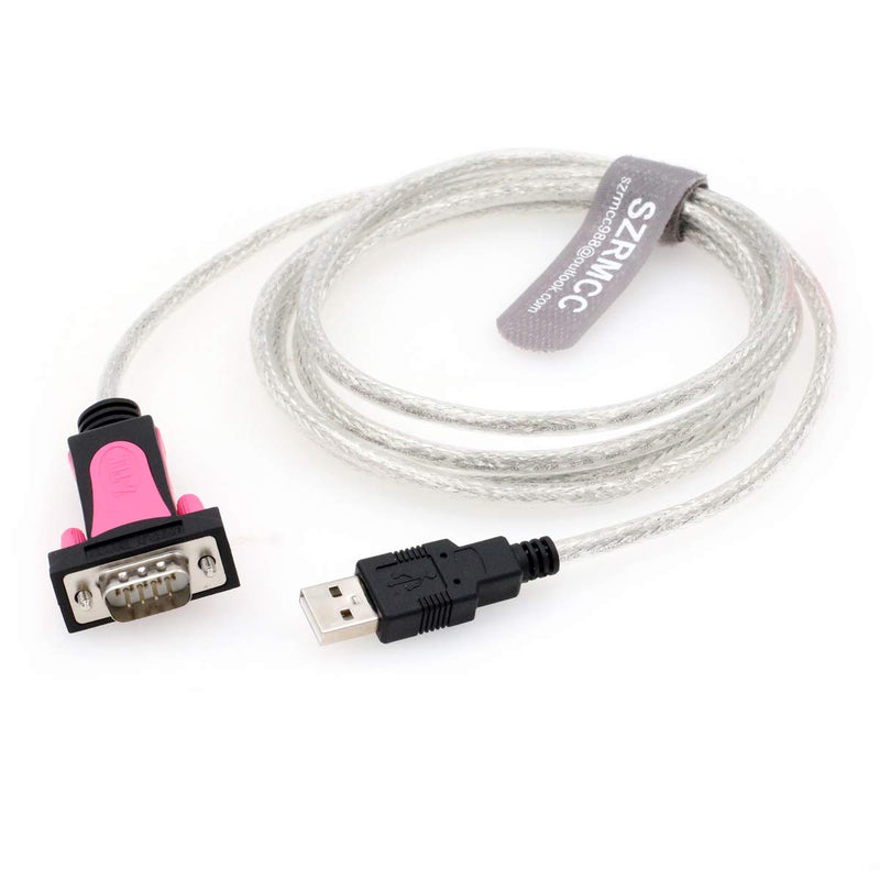 SZRMCC USB 2.0 to DB9 RS232 Serial Male Converter Cable with FTDI Chipset for Windows 10 8 7 XP Linux and Mac OS