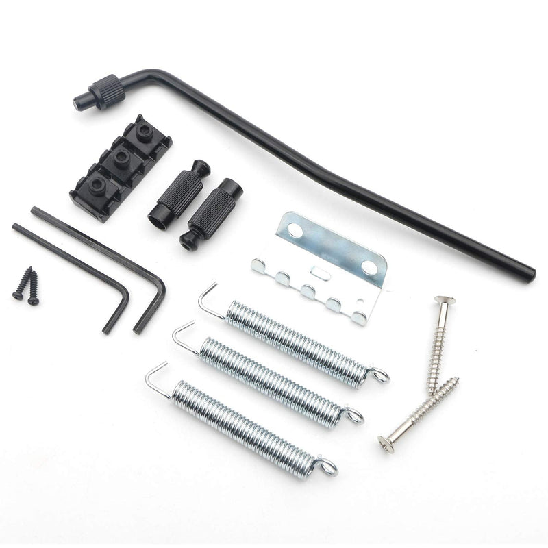 [AUSTRALIA] - Black Electric Guitar Tremolo Bridge with Bar Double Strat Locking for Floyd Rose Type black 