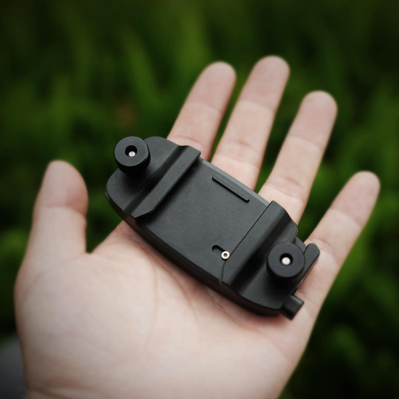 APEXEL Binoculars Backpack Clip with 38mm Quick Release Plate, Attaches to Straps and Belts, CNC Aluminum Binocular Carrying System with 1/4" Screw for Tripod, Binoculars Accessories Also for Cameras. Clip & Straps
