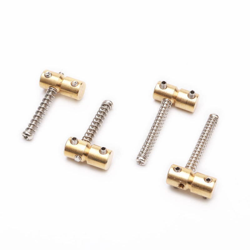 [AUSTRALIA] - Brass Bass Bridge Saddles for 4 String PB Precision Bass JB Jazz Bass Guitar Vintage Electric Guitar Replacement(4 Pack, Golden) 