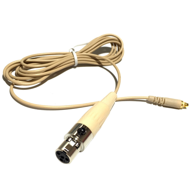 Microdot 4016 Headset Headworn Mic for SHURE Wireless System - Detachable Cable with Mini XLR Ta4f Connector - Omidirectional Mic