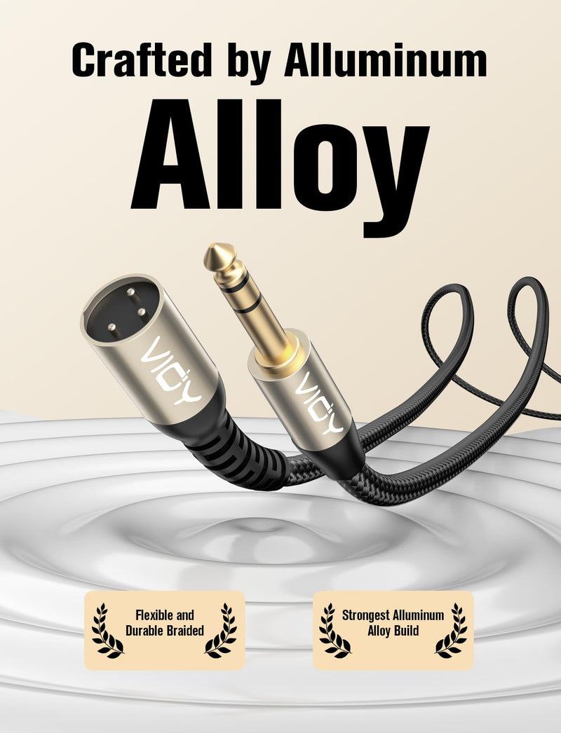 [AUSTRALIA] - VIOY XLR to 6.35mm Cable 20 FT, 1/4 Inch TRS to XLR Male Balanced Microphone Cable for Mixers, Amplifiers, Speakers, Dynamic Microphones, CD Players, Electronic Piano, Karaoke Machines 20FT 