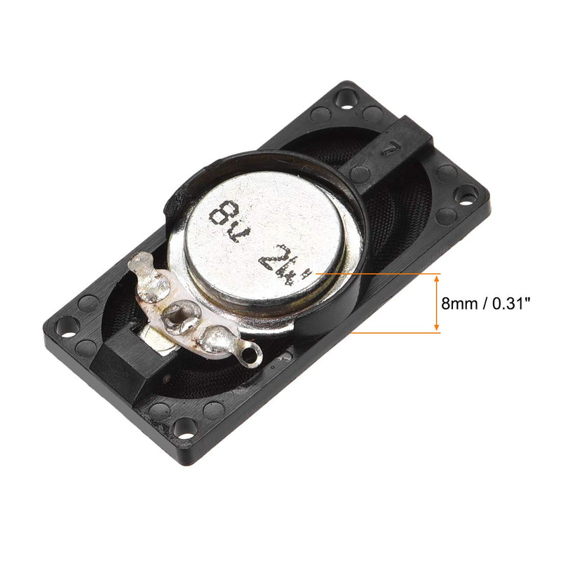 uxcell 2W 8 Ohm DIY Magnetic Speaker 20mm X 40mm Square Shape Replacement Loudspeaker for Laptop 4pcs