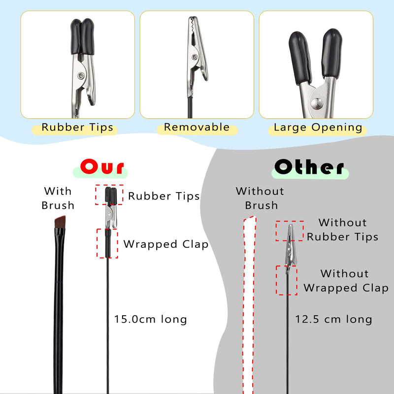 Ruimooto Professional Third Hand with Magnetic Base. 12 x Flexible Alligator Clips, 1 Brush and 1 Iron Box Base - Ideal for Soldering Aid, Model Making Accessories and Board Holder Mittel