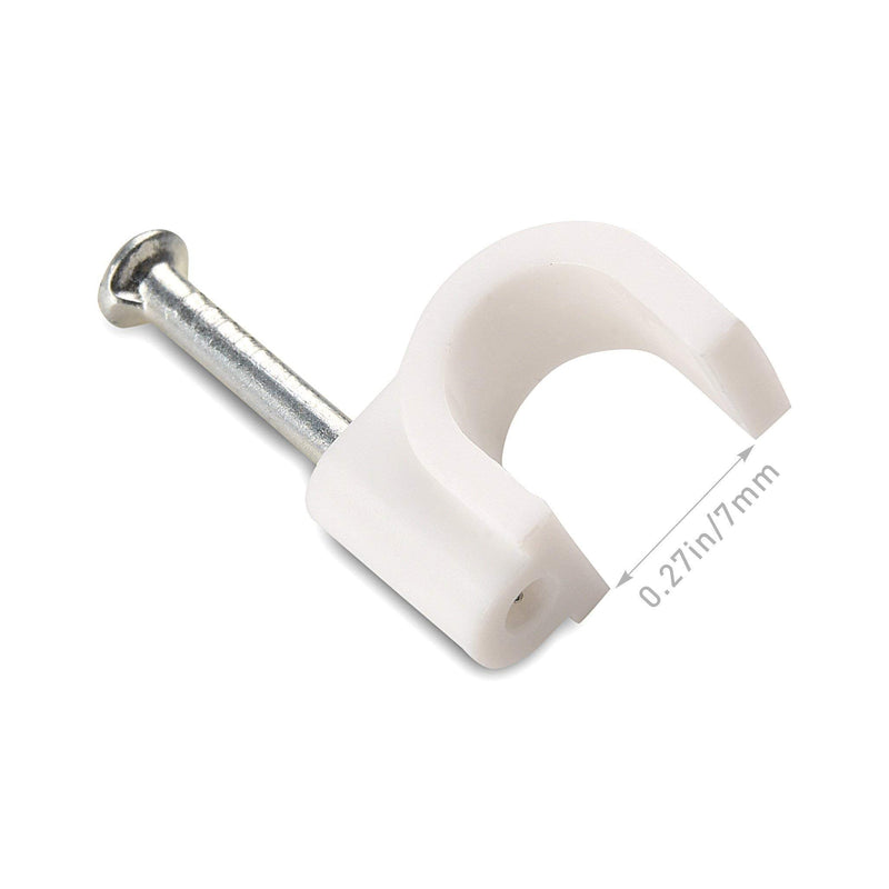 Cable Matters Snagless Long Cat6 Ethernet Cable (Cat6 Cable, Cat 6 Cable) in White 150 ft & Nail-in Cable Clips Cord Organizer