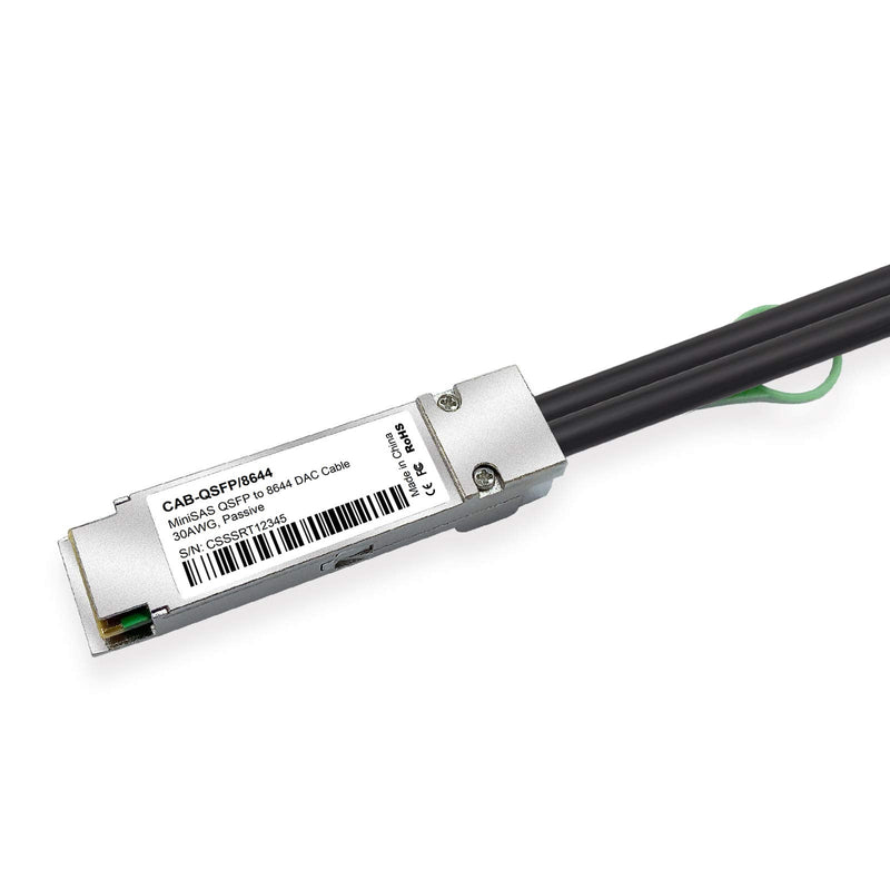 SFF-8644 to QSFP (SFF-8436) DDR Hybrid Min SAS Cable, External Copper SAS Cable for NetApp DS4243 DS4246 DS2246, 100-Ohm, 1.5-Meter(4.9-ft) 1.5m★SALE★ QSFP to SFF-8644
