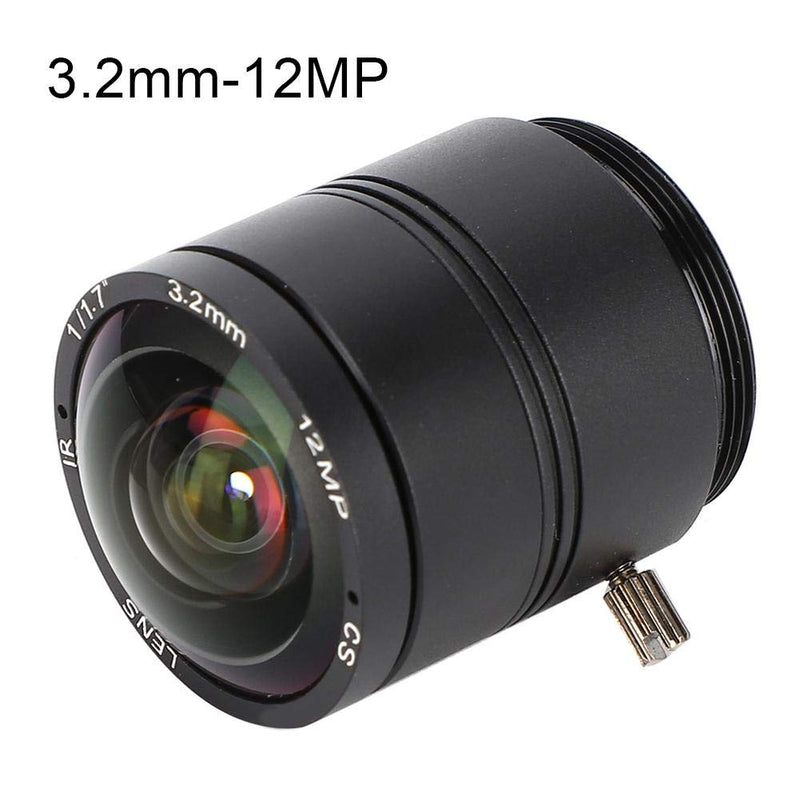 [AUSTRALIA] - 3.2mm 12MP F1.2 HD CCTV Lens, 3.2mm 12MP F1.2 Professional CS Mount Security Surveillance Camera Fixed Length Lens for CCTV Camera Lens 