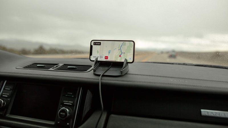 Wireless Charging Smart Dock Plus - Wireless Car Charger and Phone Holder for Car - Qi Wireless Charger Sticks to All Automotive Dashboards – The Ultimate Car Phone Mount (Black)