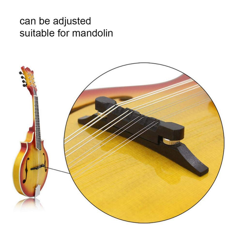 Mandolin Bridge, Adjustable Compensated Mandolin Strings Bridge Rosewood for Martin Acoustic Guitar Mandolin Bridge Mandolin Bridge Replacement