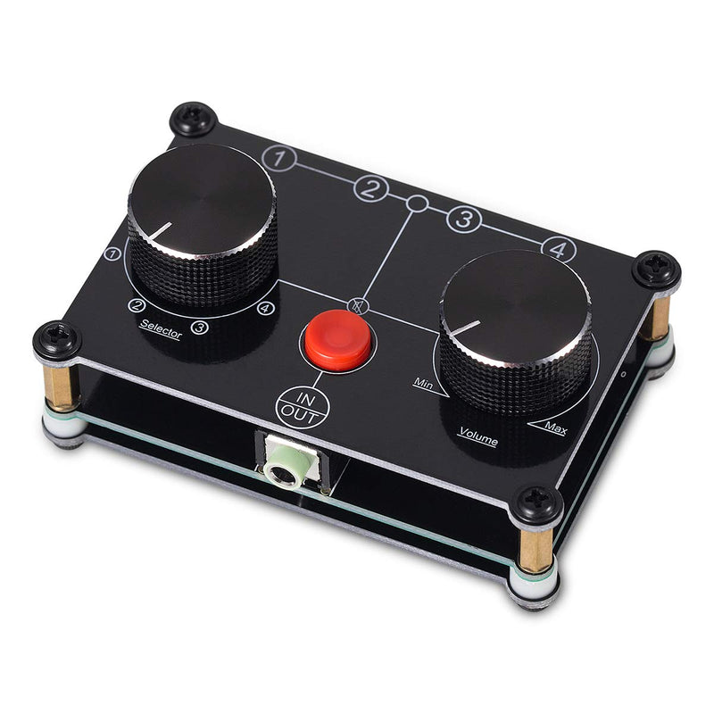 [AUSTRALIA] - Little Bear MC104 Mini Audio Switcher, 4-Way 3.5mm AUX Stereo Passive Selector, Switch Box Splitter for PC/Player/Headphone/Amplifier/Speaker 