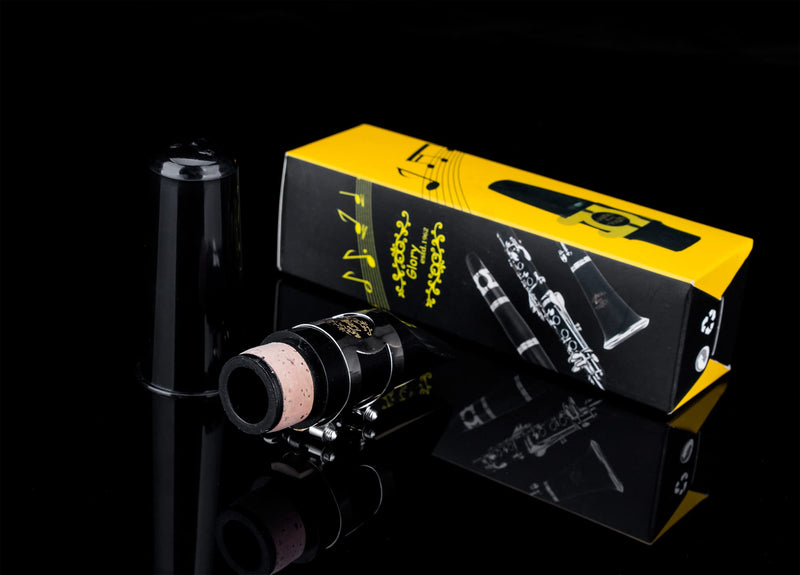 [AUSTRALIA] - Glory Clarinet Mouthpiece Kit with Ligature,one Reed and Plastic Cap~black, Click to See More Colors 