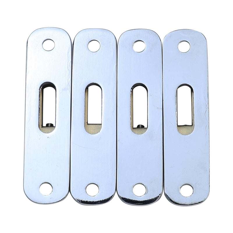 Chrome Single String Bass Guitar Bridge with Brass Saddle Individual Fixed Bridge for 4 String Electric Bass Replacement Parts 4 piece Chrome