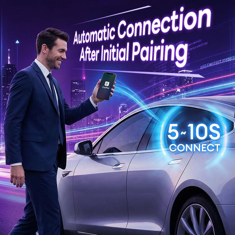CarlinKit 5.0 Wireless CarPlay & Android Auto Adapter 2AIR | 5GHz WiFi | Wired to Wireless | Plug-and-Play | Auto Connect | for OEM Wired Cars | Online Upgrade | Voice, Music, Navigation