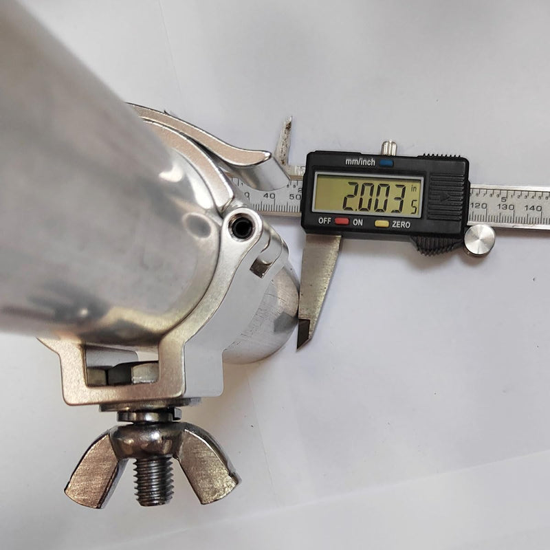 2inch Quick Release Stage Light Clamp Aluminum Alloy 220lbs For Pipe OD 1.89-2inch / 48-51mm Truss Pipe Clamp 2Pack Silver