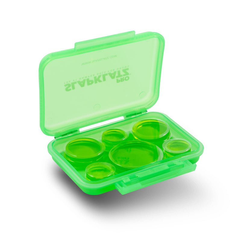 PRO Drum Gel Dampers – Alien Green – 12 Pads in 3 Sizes – Storage Case Included Single