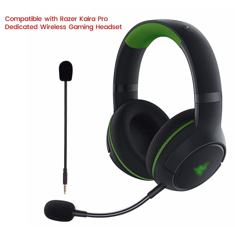 Microphone Replacement for Razer Kaira Pro Wireless Gaming Headset, Omnidirectional Detachable Mic Boom Works on Xbox One, Xbox Series X & S, PS5, PS4, PC, Mac