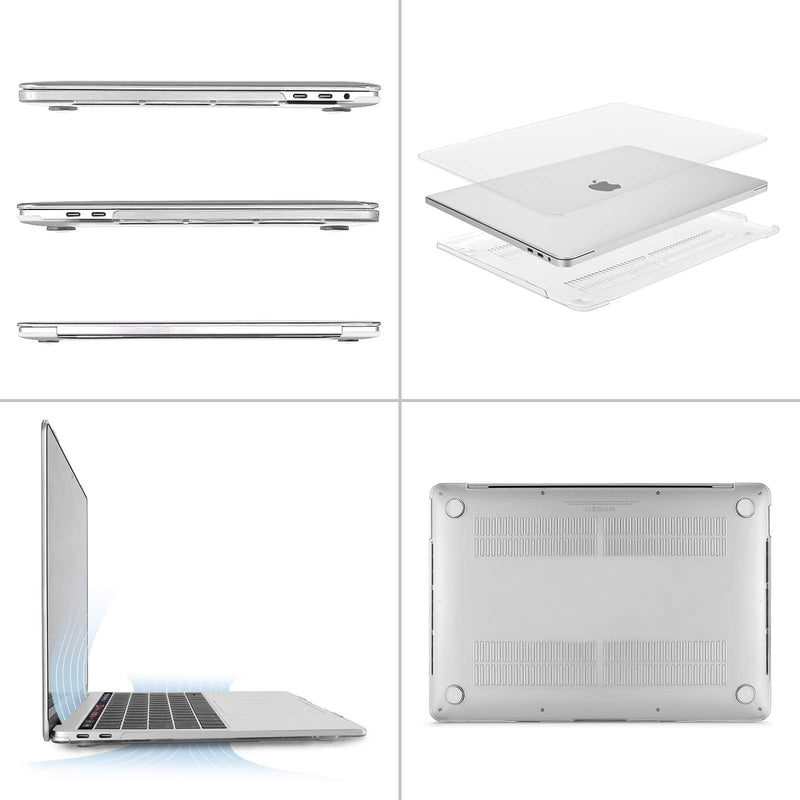 MOSISO Compatible with MacBook Pro 13 inch Case M2 2024, 2023, 2022-2016 A2338 M1 A2251 A2289 A2159 A1989 A1708 A1706 with/without Touch Bar, Plastic Hard Shell Case Cover, Crystal Clear