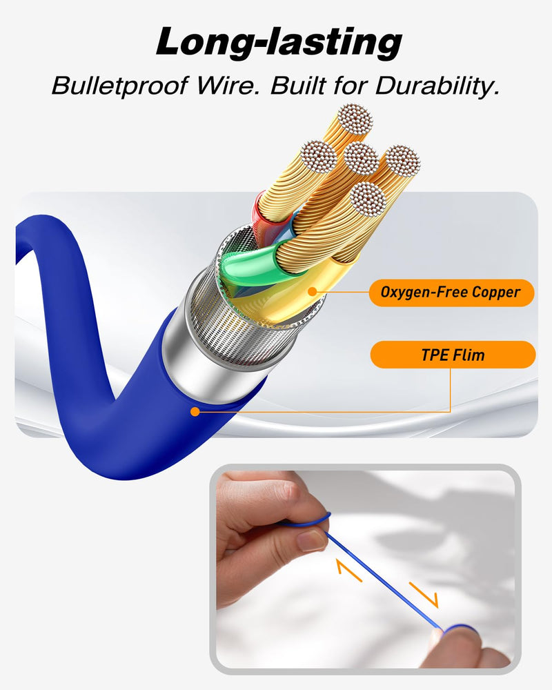 MIPEACE Neckband Bluetooth Work Headphones with 2pcs Replacement Earbuds Cable-Blue & Orange