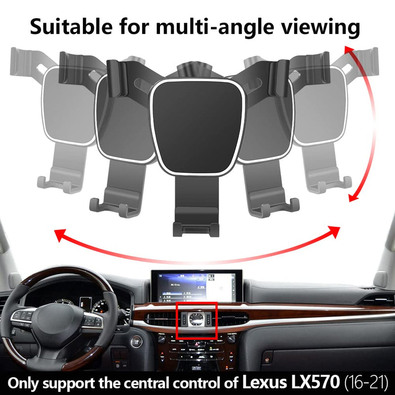 Car Phone Holder for Lexus LX 570 LX570 2016-2021 Auto Accessories Navigation Bracket Interior Decoration Mobile Cell Phone Mount for Lexus LX570 2016-2021