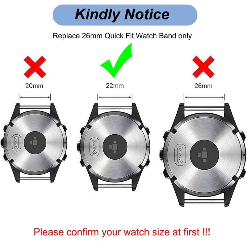 Titanium Bands for Garmin Fenix 8 (47mm)/7/6/5, Forerunner 965 955, Approach S60 S62, Quatix 7 6 5, Epix Pro 2 (47mm), MARQ Gen 2 | 22mm Quick Fit Watch Band Metal Strap for Garmin Watch Black