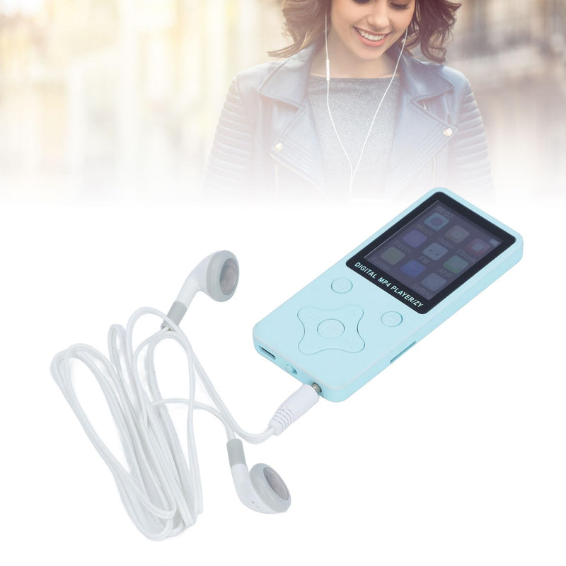 64GB MP3 Player, HiFi Lossless Sound Portable MP3 Player with 64GB Memory, 1.8 Inch LCD Screen Bluetooth Music Player with FM Radio E Book Voice Record Function (Blue) Blue