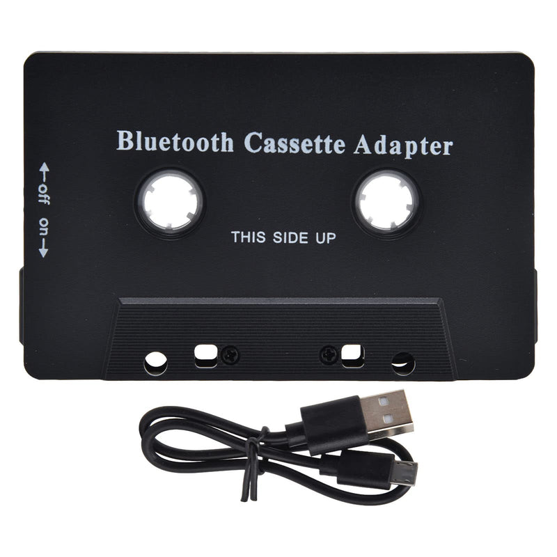 [AUSTRALIA] - Car Tape Player Adapter Cassette Tape Player Adapter Abs Wireless Car Cassette Player Adapter Car Bluetooth Cassette Reiver Converter with USB Cable 