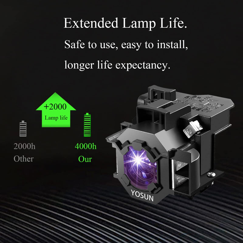 YOSUN v13h010l42 Projector Bulb for Epson-Elplp42 PowerLite Home Cinema 83 83+ 83c 83v 410w ex90 emp-83h h330a Replacement Projector Lamp Bulb LP42