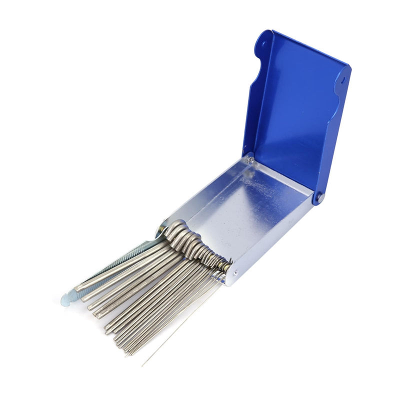 22 Piece Nozzle Cleaner File Set, Stainless Steel Gas Welding Tip Cleaner for Soldering, Welding, Suitable for Nozzle Cleaning and Restoration, in One, Default