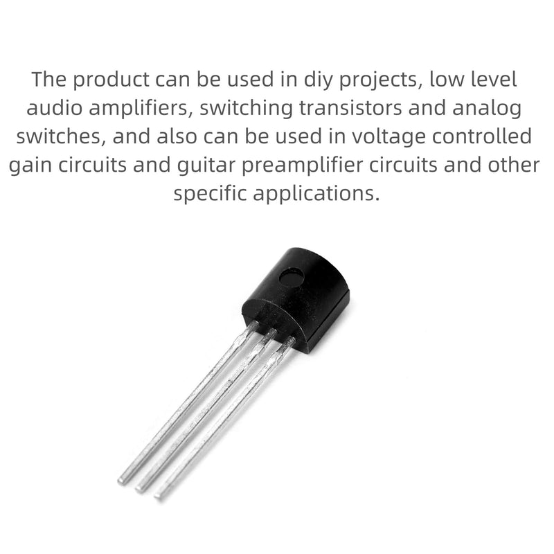 10Pcs 2N5457 N-Channel 5457 JFET Transistor 25V 10MA for DIY Projects Switching Transistor Analog Switch Bass Audio Amplifier