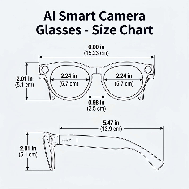 AI Smart Glasses with Camera, 4K HD Video Recording Sunglasses | Photo Capture,Real-Time Translation,Object Recognition,Open-Ear Music, Bluetooth Calls, AI Assistant Black