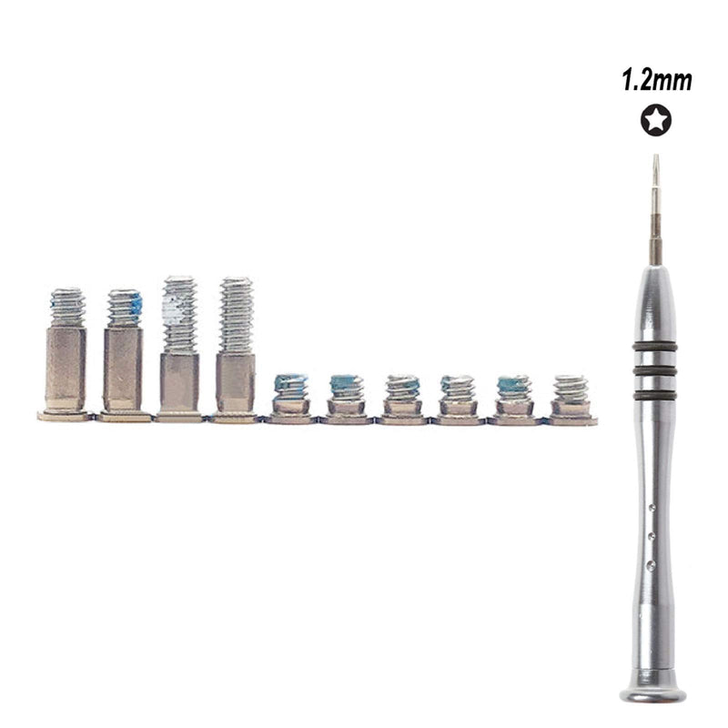 Replacement 10pcs/Set Bottom case Screws + 1pcs 5 Point Pentalobe Screwdriver for MacBook Air 13” A1932 Retina 2018 2019, A2179 2019 2020 Years MC 3302, A2337 M1 EMC 3598 2020 (Rose Gold)