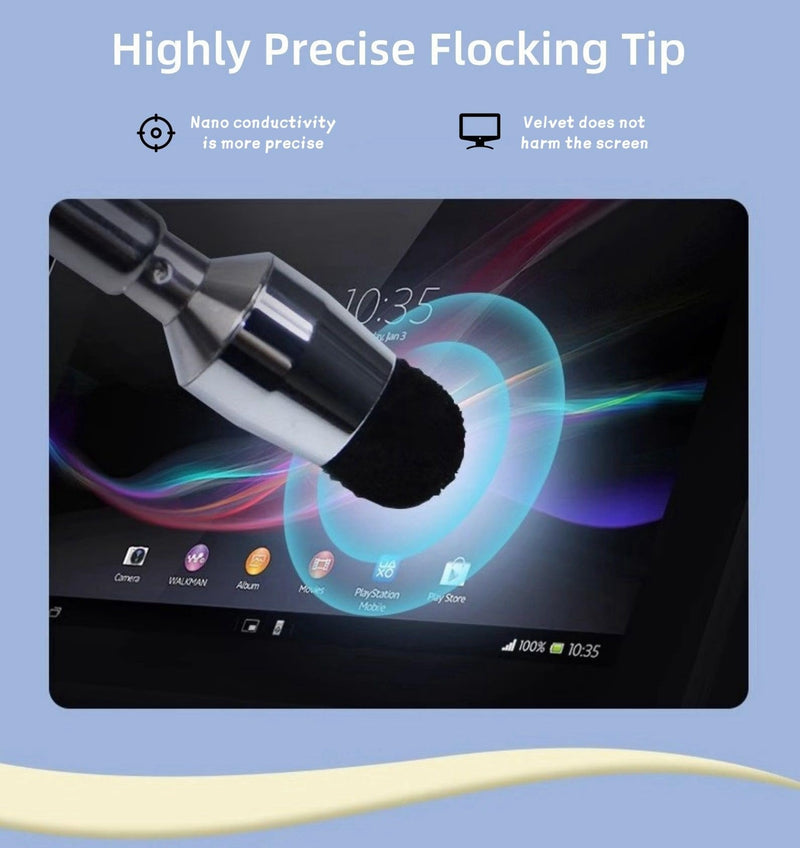 [AUSTRALIA] - Universal Telescopic Stylus Pen for Touch Screens,Retractable Pointer Stick & Stylus with Special Flocking Tip,Extendable High Precision & Soft, Stylus Pen for Touch Screens (Blue) Blue 