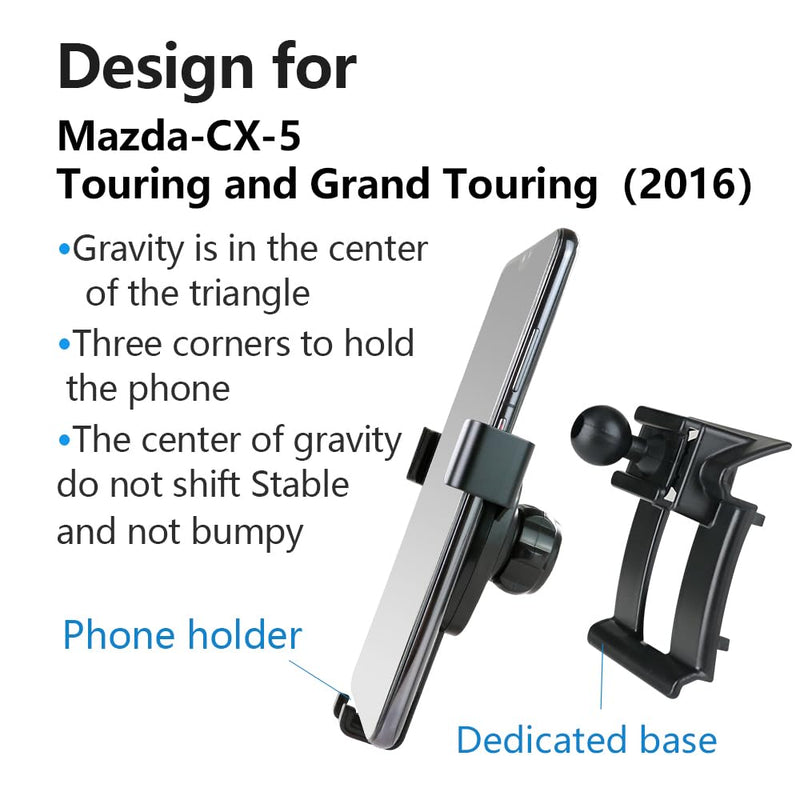 Car Phone Holder for Mazda CX-5 2016 Touring, Grand Touring Auto Accessories Navigation Bracket Interior Decoration Screen Mobile CX5 Cell Phone Mount case for CX-5 2016 Touring，Grand Touring