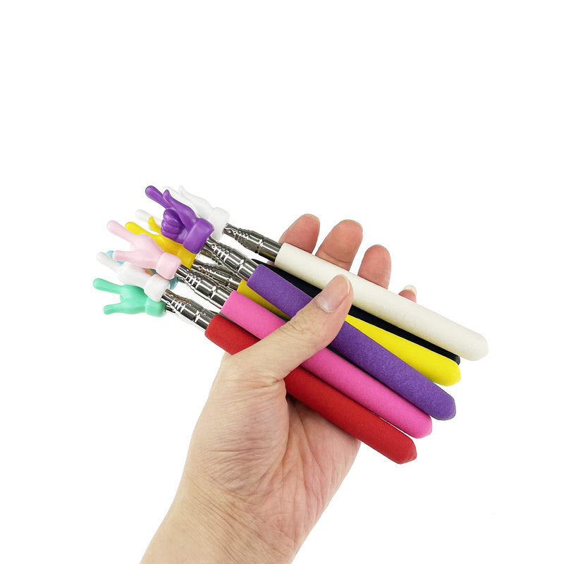 8 Pieces Telescopic Teacher Pointer Finger Pointer Stick for Teachers Coach Presenter, Extends to 21.7 Inches (8 Colors) 8 Colors