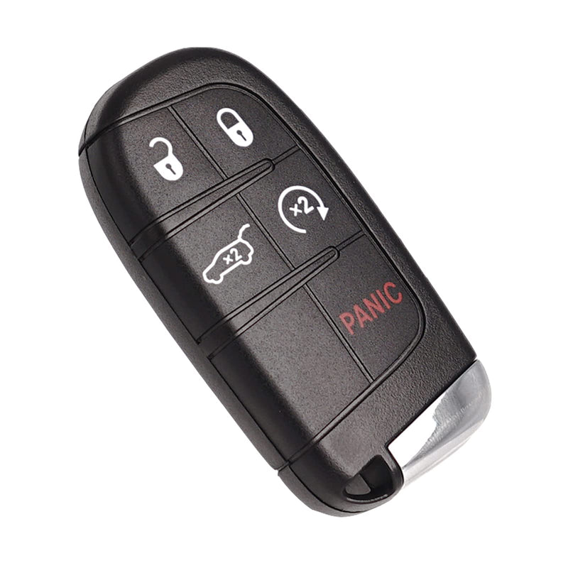 Car Key Fob Replacement Fits for Jeep Grand Cherokee 2014-2022 Dodge Durango Push Start 5 Buttons Keyless Entry Remote Control 68143505AC M3N-40821302 68150061