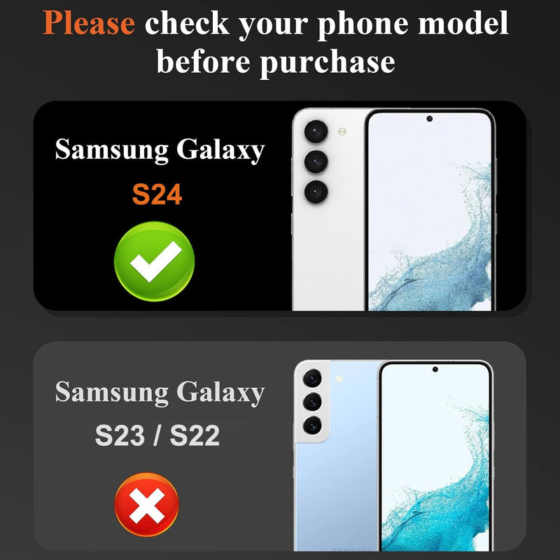 DEERLAMN (3-Packs for Samsung Galaxy S24 Camera Lens Protector(6.2 Inch),9H Hardness Anti Scratch Easy Installation Tempered Glass - Black