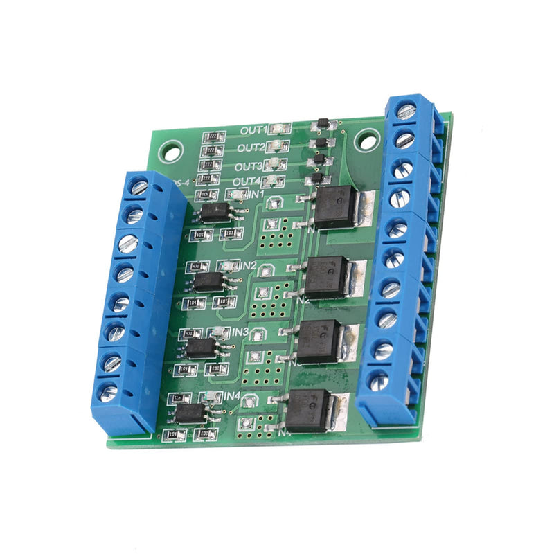 PWM 4 Channel PLC Amplifier Mosfet Module Mosfet PCB MOSFET Amplifier PCB Module Driver 3-20V to 3.7-27VDC 10A