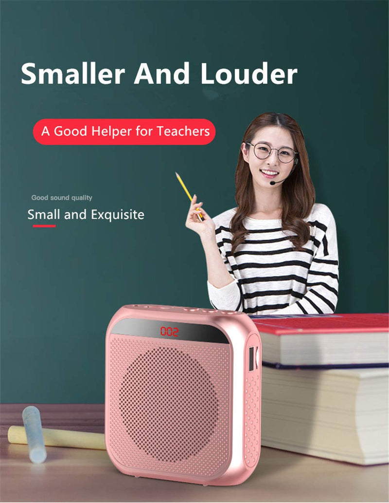 [AUSTRALIA] - Portable Voice Amplifier with Wired Microphone Headset Rechargeable PA System Speaker Personal Microphone Speech Amplifier Power Amplifiers Loudspeaker for Teachers/Metting/Tour Guide (Black) Black 