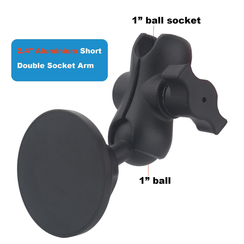 Magnetic 1" Car Phone Holder for RAM B Size Mount, Compatible with Magsafe and 1 inch (25mm) Ball Conector