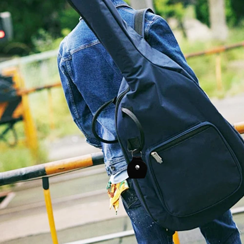 12 PACK Leather Guitar Pick Holder Keychain,Guitar Pick Holder Case Bag,Guitar Key Cases Bag Gift for Guitar Players