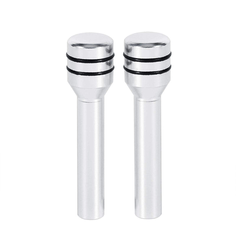 [AUSTRALIA] - Door Lock Pull Knob,Door Lock Knob,2Pcs Universal Car Truck Aluminum Interior Door Lock Knob Pins Cover Silver Car Door Lock Buttons car Door Lock knobs car Door Lock knobs 
