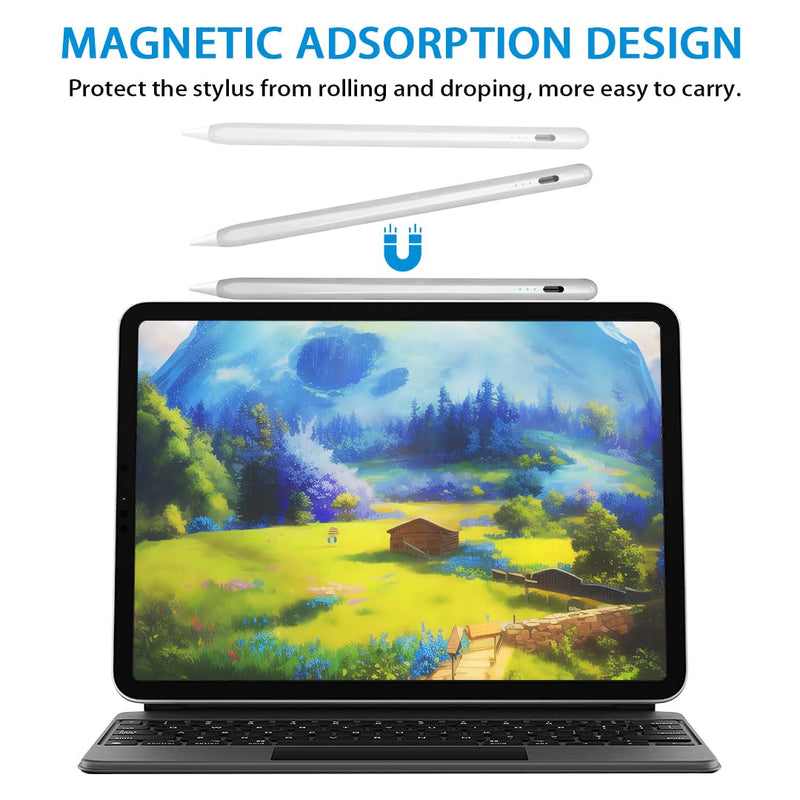 iPad Pencil 2nd Generation with Palm Rejection & Tilt Sensitive Apple Pen 1st Gen Compatible with iPad 10/9/8/7/6th iPad Pro 11/12.9 Inch iPad Air 5/4/3rd iPad Mini 6/5th Gen-Silver Silver