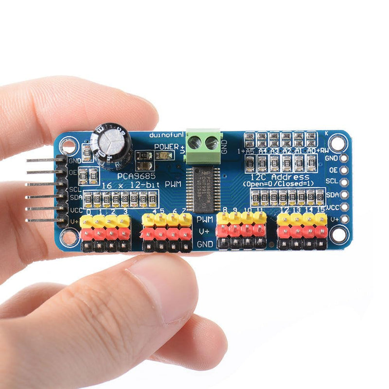 PCA9685 PWM Motor Driver 16 Channel 12-Bit PWM IIC Module for AR Duino Robot Control Electronic Expansion Sector Pack of 2